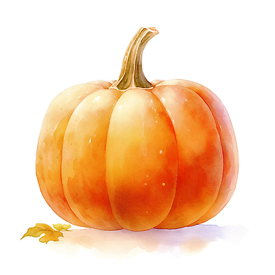 JPG 잎 채소 일러스트 호박 수채화 사람없음 주황색 가을 국내일러스트 AI일러스트 AI콘텐츠 식물 계절 컬러 파일형식