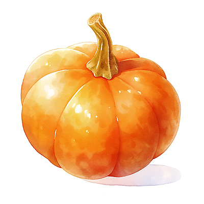 JPG 채소 일러스트 호박 수채화 사람없음 주황색 가을 국내일러스트 AI일러스트 AI콘텐츠 계절 컬러 파일형식