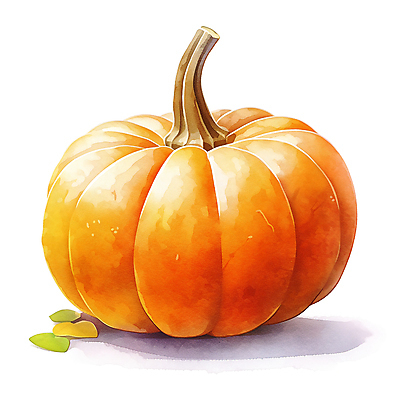 JPG 잎 채소 일러스트 호박 수채화 사람없음 주황색 가을 국내일러스트 AI일러스트 AI콘텐츠 식물 계절 컬러 파일형식