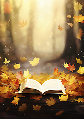 JPG 편집이미지 단풍 낙엽 자연 단풍나무 사람없음 책 가을풍경 가을 블러 편집실사 AI포토 AI콘텐츠 나무 계절 잎 풍경 CG 생태계 파일형식 가을_계절