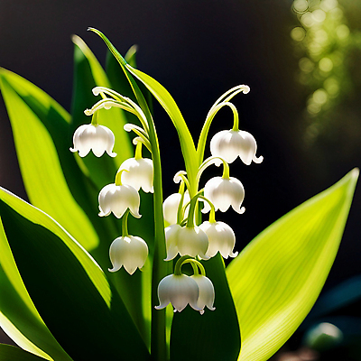 JPG 편집이미지 자연 사람없음 빛 반짝임 풀잎 보케 은방울꽃 빛망울 편집실사 AI포토 AI콘텐츠 꽃 잎 모션 풀_식물 CG 생태계 파일형식