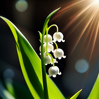JPG 편집이미지 자연 사람없음 빛 풀잎 은방울꽃 편집실사 AI포토 AI콘텐츠 꽃 잎 풀_식물 CG 생태계 파일형식