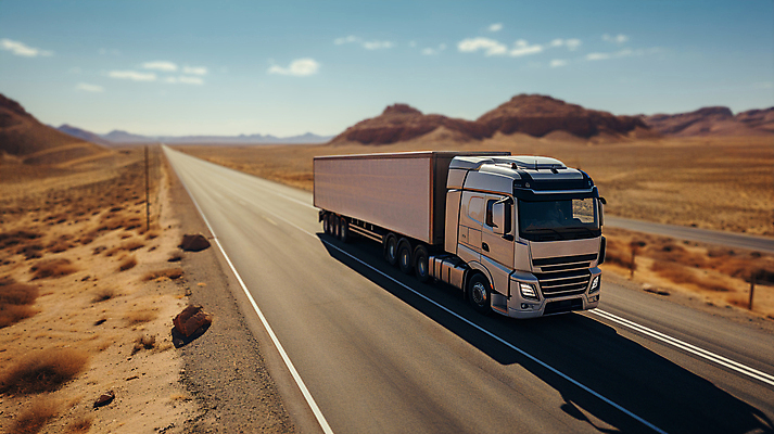 JPG 편집이미지 도로 하늘 산 풍경 사람없음 배송 디지털합성 택배 화물트럭 편집소스 탑차 편집실사 AI포토 AI콘텐츠 길 교통시설 트럭 운송업 CG 파일형식