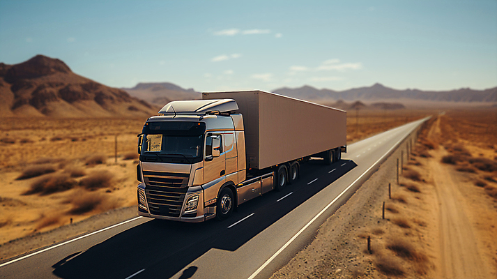 JPG 편집이미지 도로 하늘 산 풍경 사람없음 울타리 배송 디지털합성 택배 화물트럭 편집소스 탑차 편집실사 AI포토 AI콘텐츠 길 교통시설 담장 트럭 운송업 CG 파일형식