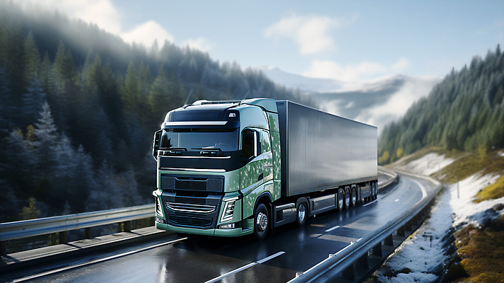 JPG 나무 편집이미지 도로 하늘 산 풍경 사람없음 배송 디지털합성 택배 화물트럭 눈내림 편집소스 탑차 편집실사 AI포토 AI콘텐츠 식물 길 교통시설 눈_날씨 트럭 운송업 CG 파일형식