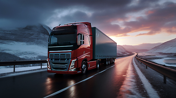 JPG 구름 편집이미지 도로 하늘 산 풍경 사람없음 일몰 배송 디지털합성 택배 화물트럭 눈내림 편집소스 탑차 편집실사 AI포토 AI콘텐츠 자연요소 길 교통시설 눈_날씨 노을 트럭 운송업 CG 파일형식