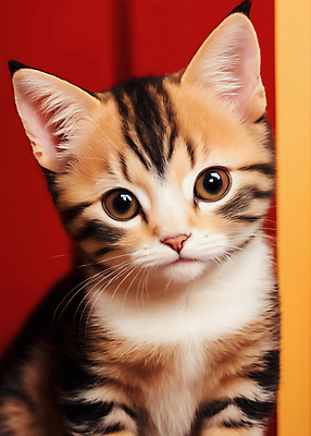 JPG 편집이미지 새끼 사람없음 귀여움 고양이 편집실사 AI포토 AI콘텐츠 동물 컨셉 포유류 반려동물 CG 파일형식