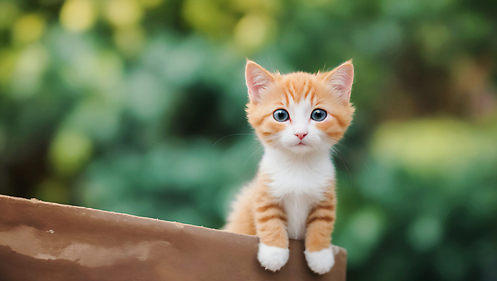 JPG 편집이미지 응시 새끼 자연 사람없음 야외 아웃포커스 상자 귀여움 고양이 편집실사 AI포토 AI콘텐츠 동물 시선 컨셉 포유류 촬영기법 반려동물 CG 생태계 파일형식