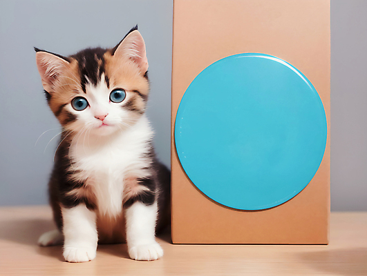 JPG 편집이미지 응시 새끼 프레임 사람없음 귀여움 고양이 편집실사 AI포토 AI콘텐츠 동물 시선 컨셉 포유류 반려동물 CG 파일형식