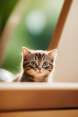 JPG 편집이미지 응시 새끼 사람없음 아웃포커스 귀여움 고양이 편집실사 AI포토 AI콘텐츠 동물 시선 컨셉 포유류 촬영기법 반려동물 CG 파일형식