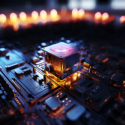 JPG 편집이미지 사람없음 아웃포커스 빛 부속품 큐브 디지털합성 컴퓨터부품 연산 CPU 편집소스 편집실사 AI컴퓨터그래픽 AI콘텐츠 촬영기법 CG 오브젝트 파일형식