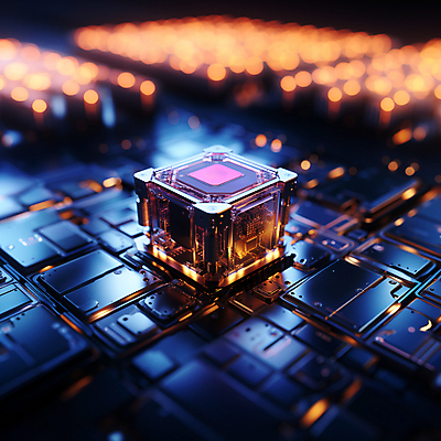 JPG 편집이미지 사람없음 아웃포커스 빛 부속품 큐브 디지털합성 보케 컴퓨터부품 연산 CPU 편집소스 편집실사 AI컴퓨터그래픽 AI콘텐츠 촬영기법 CG 오브젝트 파일형식