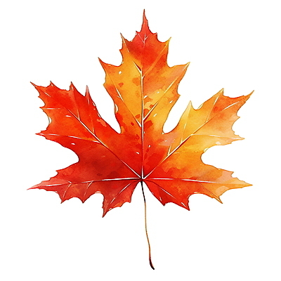 JPG 단풍 낙엽 잎 일러스트 수채화 사람없음 주황색 가을 오브젝트 엘리먼트 국내일러스트 AI일러스트 AI콘텐츠 식물 계절 컬러 파일형식