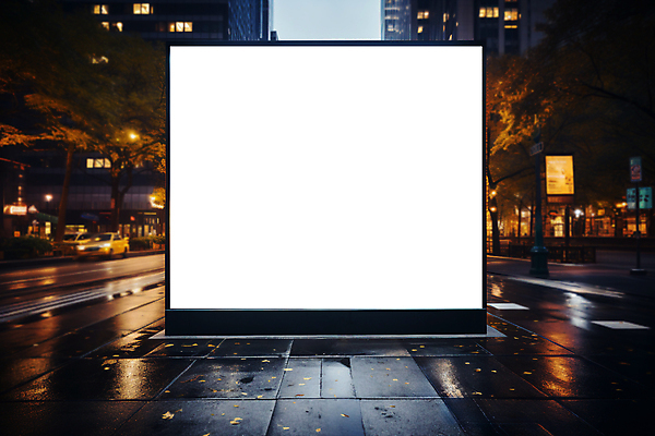 PSD 나무 편집이미지 도로 가로등 자동차 광고판 사람없음 야외 건물 도시 버스정류장 저녁 알림 오후 키오스크 목업 카피스페이스 이미지편집 식물 건축물 공공시설 길 육상교통 교통시설 알림판 공백 역 야간 판 파일형식