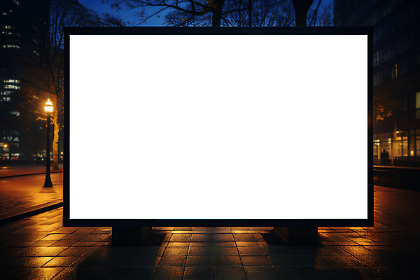 PSD 나무 편집이미지 도로 가로등 광고판 사람없음 야외 건물 도시 버스정류장 야간 알림 키오스크 목업 카피스페이스 이미지편집 자연요소 식물 건축물 공공시설 길 교통시설 알림판 공백 역 판 파일형식