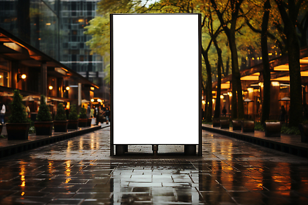 PSD 나무 편집이미지 도로 가로등 광고판 사람없음 야외 건물 빛 도시 버스정류장 알림 오후 키오스크 목업 카피스페이스 이미지편집 식물 건축물 공공시설 길 교통시설 알림판 공백 역 판 파일형식