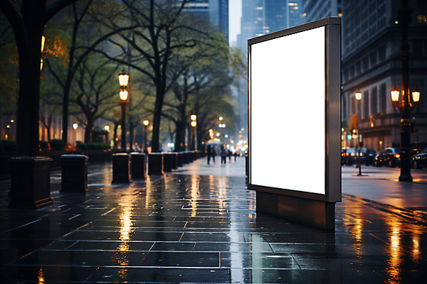 PSD 나무 편집이미지 도로 가로등 자동차 광고판 사람없음 야외 건물 반사 도시 버스정류장 알림 오후 키오스크 목업 카피스페이스 이미지편집 식물 건축물 공공시설 길 육상교통 교통시설 알림판 공백 역 판 파일형식