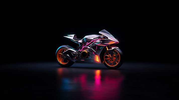 JPG 편집이미지 교통수단 미래 사람없음 오토바이 디지털합성 편집소스 편집실사 AI컴퓨터그래픽 AI콘텐츠 교통 컨셉 바이크 CG 파일형식