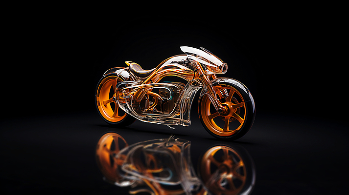 JPG 편집이미지 교통수단 미래 사람없음 반사 오토바이 디지털합성 편집소스 편집실사 AI컴퓨터그래픽 AI콘텐츠 교통 컨셉 바이크 CG 파일형식