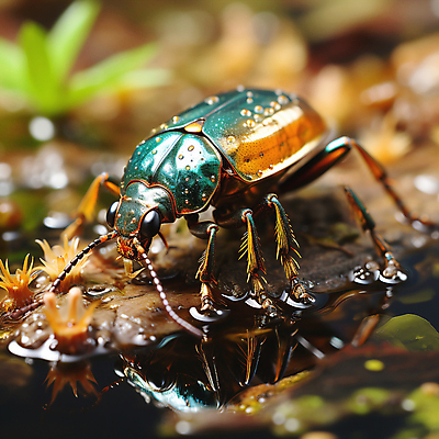 JPG 편집이미지 자연 근접촬영 사람없음 야외 아웃포커스 젖음 물방울 디지털합성 반딧불이 편집소스 편집실사 AI포토 AI콘텐츠 뷰포인트 곤충 촬영기법 CG 생태계 파일형식