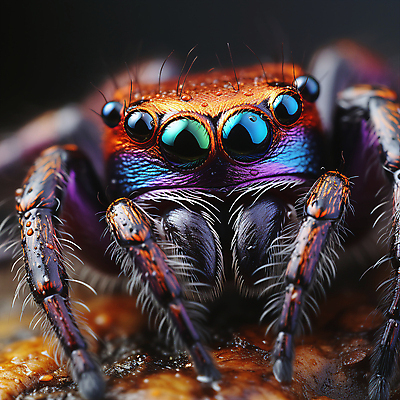 JPG 편집이미지 곤충 자연 근접촬영 사람없음 야외 아웃포커스 젖음 물방울 디지털합성 거미 편집소스 편집실사 AI포토 AI콘텐츠 동물 뷰포인트 촬영기법 CG 생태계 파일형식