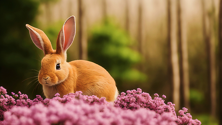 JPG 나무 편집이미지 한마리 꽃 자연 사람없음 토끼 편집실사 AI포토 AI콘텐츠 식물 1 포유류 반려동물 CG 생태계 파일형식