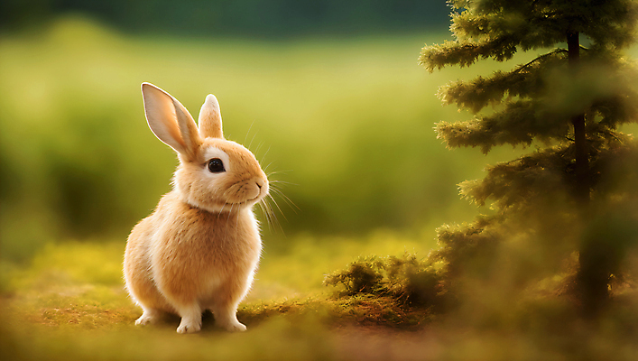 JPG 나무 편집이미지 한마리 응시 꽃 자연 사람없음 아웃포커스 토끼 소프트포커스 편집실사 AI포토 AI콘텐츠 식물 1 시선 포유류 촬영기법 반려동물 CG 생태계 파일형식