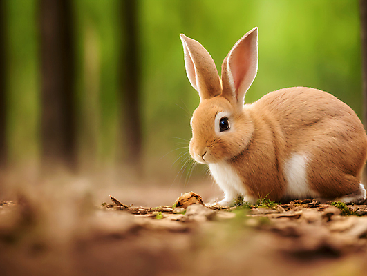 JPG 편집이미지 한마리 응시 자연 사람없음 아웃포커스 토끼 소프트포커스 땅 편집실사 AI포토 AI콘텐츠 1 시선 포유류 촬영기법 반려동물 CG 생태계 파일형식