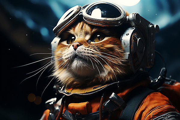 JPG 편집이미지 한마리 고글 의인화 사람없음 우주 고양이 올려보기 우주비행사 디지털합성 우주복 편집소스 편집실사 AI컴퓨터그래픽 AI콘텐츠 1 옷 포유류 모션 반려동물 CG 파일형식