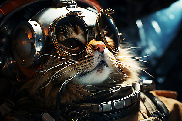 JPG 편집이미지 한마리 고글 의인화 사람없음 우주 고양이 올려보기 우주비행사 디지털합성 우주복 편집소스 편집실사 AI컴퓨터그래픽 AI콘텐츠 1 옷 포유류 모션 반려동물 CG 파일형식