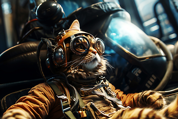 JPG 편집이미지 한마리 고글 의인화 사람없음 우주 고양이 올려보기 우주비행사 우주선 디지털합성 우주복 편집소스 편집실사 AI컴퓨터그래픽 AI콘텐츠 1 옷 포유류 모션 반려동물 CG 파일형식