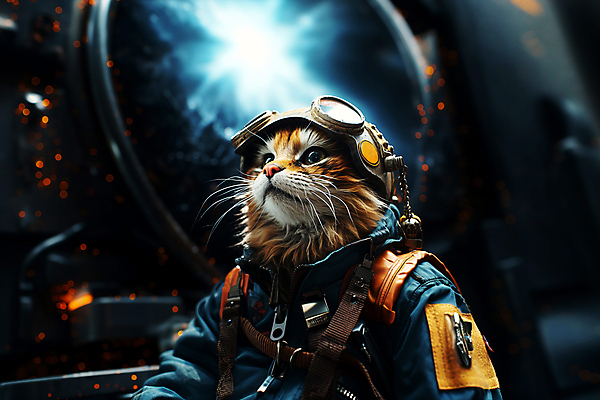 JPG 편집이미지 한마리 고글 의인화 사람없음 우주 고양이 올려보기 우주비행사 우주선 디지털합성 우주복 편집소스 편집실사 AI컴퓨터그래픽 AI콘텐츠 1 옷 포유류 모션 반려동물 CG 파일형식