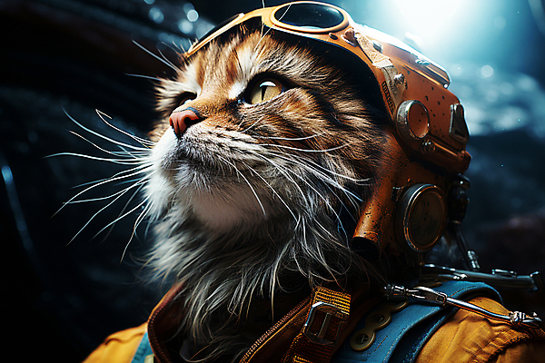 JPG 편집이미지 한마리 고글 의인화 사람없음 우주 고양이 올려보기 우주비행사 디지털합성 우주복 편집소스 편집실사 AI컴퓨터그래픽 AI콘텐츠 1 옷 포유류 모션 반려동물 CG 파일형식