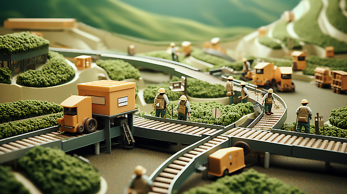 JPG 편집이미지 밭 사람없음 아웃포커스 농장 미니어처 작업 농부 디지털합성 인물미니어처 미니 컨베어밸트 편집소스 편집실사 AI포토 AI콘텐츠 직업 농업 촬영기법 모형 기계 CG 파일형식