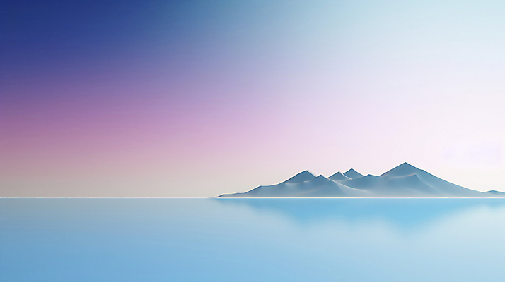 JPG 편집이미지 분홍색 섬 추상 풍경 사람없음 파란색 반사 유행 신비 이미지 그라데이션 색감 편집실사 AI컴퓨터그래픽 AI콘텐츠 컬러 컨셉 무늬 CG 파일형식