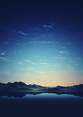 JPG 구름 편집이미지 추상 산 풍경 사람없음 파란색 반사 유행 수면 신비 이미지 그라데이션 색감 편집실사 AI컴퓨터그래픽 AI콘텐츠 자연요소 컬러 컨셉 무늬 물 CG 파일형식