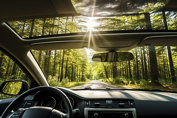 JPG 주간 나무 편집이미지 행복 도로 여유 여행 자동차 자연 휴식 풍경 사람없음 야외 빛 드라이브 차안 운전석 편집실사 AI포토 AI콘텐츠 자연요소 식물 감정 길 육상교통 컨셉 교통시설 운전 CG 생태계 파일형식