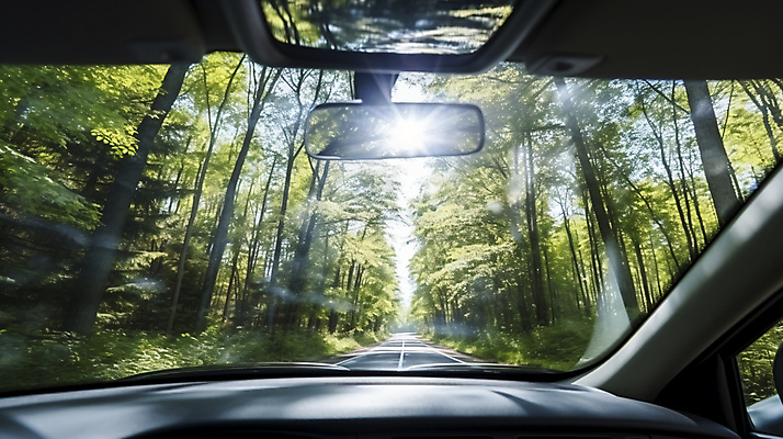 JPG 주간 나무 편집이미지 행복 도로 여유 여행 자동차 자연 휴식 풍경 사람없음 야외 빛 드라이브 차안 운전석 편집실사 AI포토 AI콘텐츠 자연요소 식물 감정 길 육상교통 컨셉 교통시설 운전 CG 생태계 파일형식