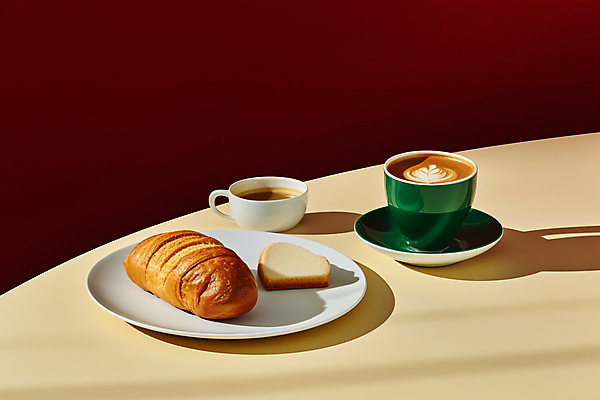 JPG 편집이미지 라이프스타일 접시 커피 음식 빵 탁자 그림자 사람없음 카페 커피잔 디지털합성 브런치 편집실사 AI포토 AI콘텐츠 식기 음료 가구 잔 생활 상점 식사 CG 파일형식