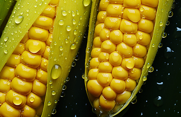 JPG 편집이미지 옥수수 근접촬영 사람없음 노란색 젖음 물방울 수분 옥수수껍질 편집실사 AI포토 AI콘텐츠 뷰포인트 컬러 곡류 껍질 CG 파일형식