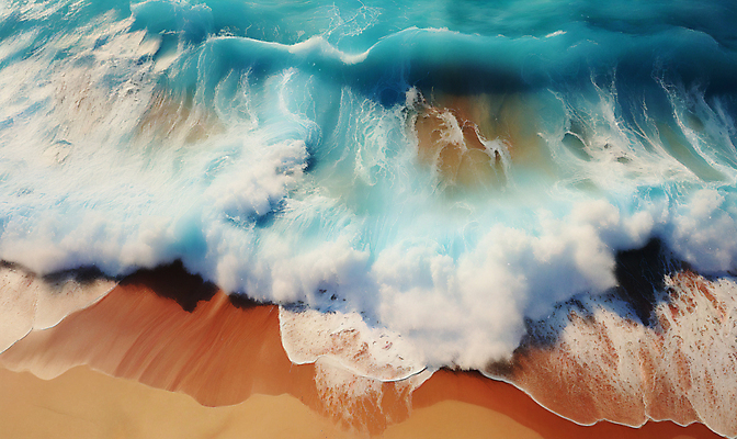 JPG 편집이미지 물결 파도 자연 풍경 해변 사람없음 모래사장 디지털합성 편집소스 편집실사 AI포토 AI콘텐츠 바다 CG 생태계 파일형식