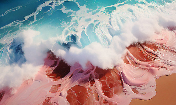 JPG 편집이미지 물결 파도 자연 풍경 해변 사람없음 모래사장 디지털합성 편집소스 편집실사 AI포토 AI콘텐츠 바다 CG 생태계 파일형식