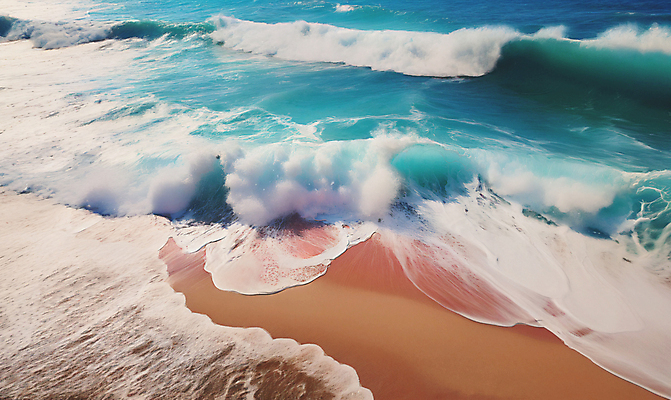 JPG 편집이미지 물결 파도 자연 풍경 해변 사람없음 모래사장 디지털합성 편집소스 편집실사 AI포토 AI콘텐츠 바다 CG 생태계 파일형식