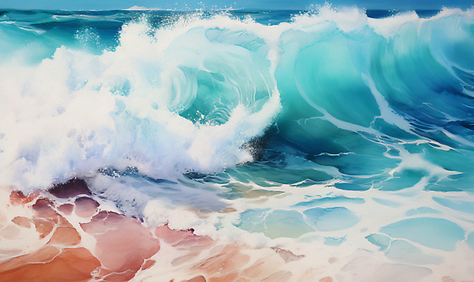 JPG 편집이미지 물결 파도 자연 풍경 해변 사람없음 모래사장 디지털합성 편집소스 편집실사 AI포토 AI콘텐츠 바다 CG 생태계 파일형식