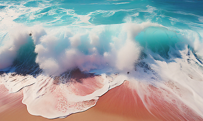 JPG 편집이미지 물결 파도 자연 풍경 해변 사람없음 모래사장 디지털합성 편집소스 편집실사 AI포토 AI콘텐츠 바다 CG 생태계 파일형식