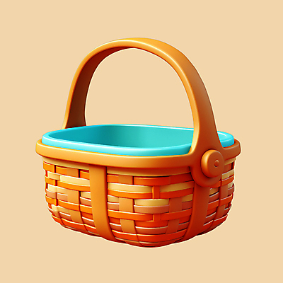 PSD 아이콘 사람없음 여름 여름휴가 3D아이콘 3D 바구니 디지털합성 오브젝트 계절 휴가 파일형식 여름_계절
