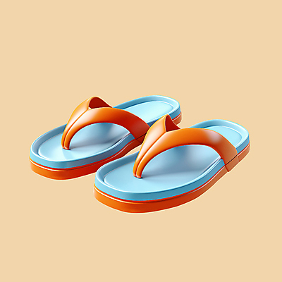 PSD 아이콘 슬리퍼 사람없음 여름 여름휴가 3D아이콘 3D 쪼리 디지털합성 오브젝트 계절 신발 휴가 샌들 파일형식 여름_계절