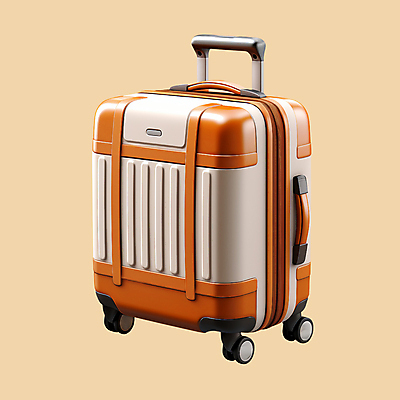 PSD 아이콘 가방 사람없음 여름 여름휴가 3D아이콘 갈색 3D 캐리어 여행가방 디지털합성 오브젝트 잡화 계절 컬러 휴가 파일형식 여름_계절