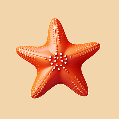 PSD 아이콘 불가사리 사람없음 빨간색 여름 여름휴가 3D아이콘 3D 디지털합성 오브젝트 계절 컬러 휴가 극피동물 파일형식 여름_계절