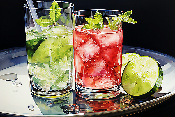 JPG 편집이미지 수박 사람없음 주스 디지털합성 라임 냉음료 라임모히토 라임주스 모히토 수박주스 편집소스 편집실사 음료 과일 칵테일 과일주스 CG 파일형식